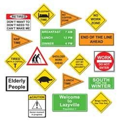Retirement Sign Cutouts, 19 Count