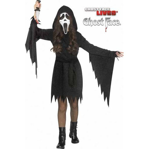 Glitter Ghost Face Child Costume, XL (14/16)