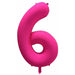 Decochamp 34-Inch Neon Pink Number 6 Balloon