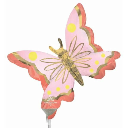 Soulful Blossoms Butterfly 14 Inch Mini Foil Balloon