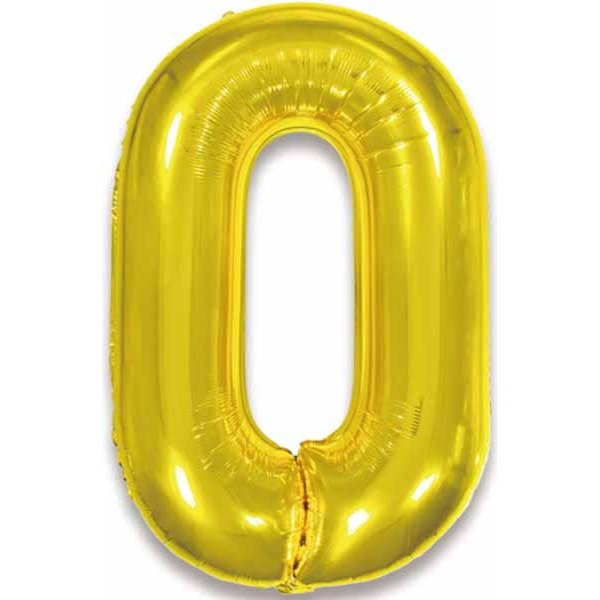 34-Inch Gold Letter O Foil Balloon