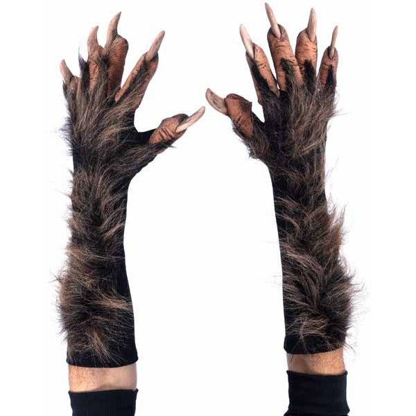 Brown Wolf Costume Gloves