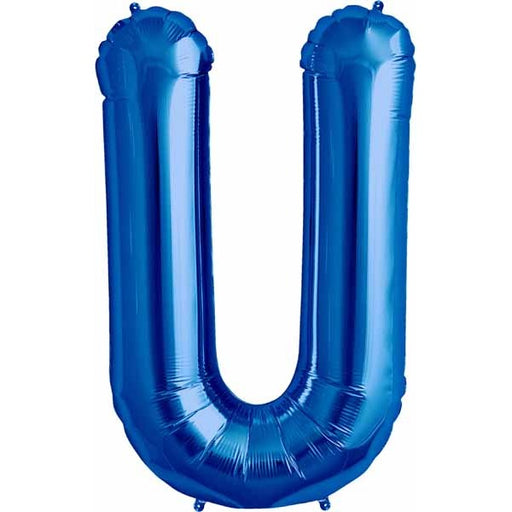 34-Inch Blue Letter U Balloon