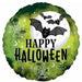 Glow Batty Halloween 18-Inch Round Foil Balloon