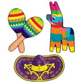 18-Inch Fiesta Cutouts, 3-Pack