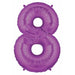 Purple Number 8 Megaloon Balloon, 40 Inch