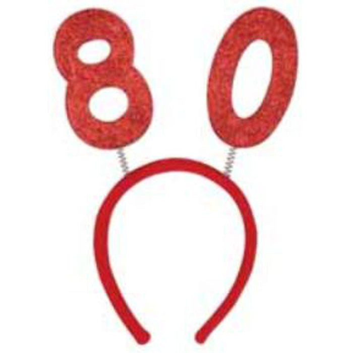 "80 Glittered Bopper In Red - Fun And Festive Party Accessory".