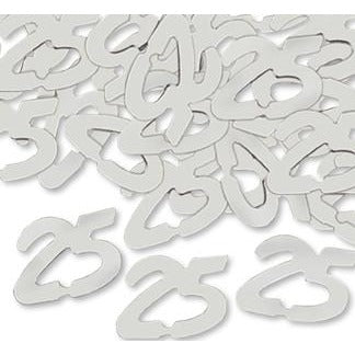 Silver Number 25 Fanci-Fetti Confetti, 1 oz
