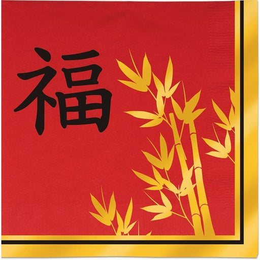 Asian Theme 2-Ply Luncheon Napkins, 16 Count