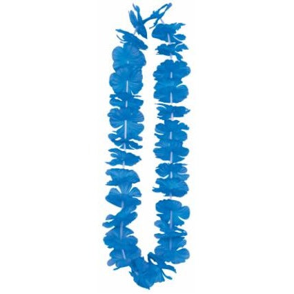 Blue Silk N' Petals Party Lei, 36 Inch