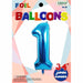 Blue Number 1 Foil Balloon, 34 Inch