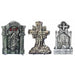 21-Inch Halloween Tombstone Decoration with Stands, Assorted Designs