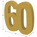 Gold 3D Glittered Number 60 Centerpiece
