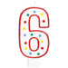 5-Inch Number 6 Birthday Candle