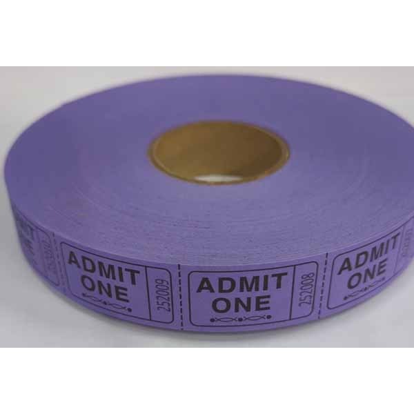 ROLL TICKETS 2000 ADMIT PURPLE
