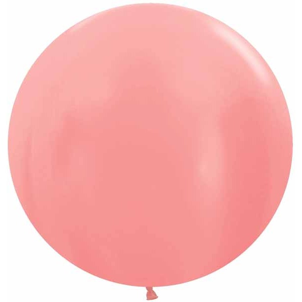 Metallic Rose Gold 24-Inch Latex Balloons, 10 Pack