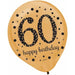 12-Inch Sparkling 60th Birthday Balloons, 15 Count