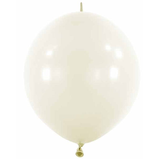 Anagram Frosty White 12" Link Latex Balloons, 50 Count