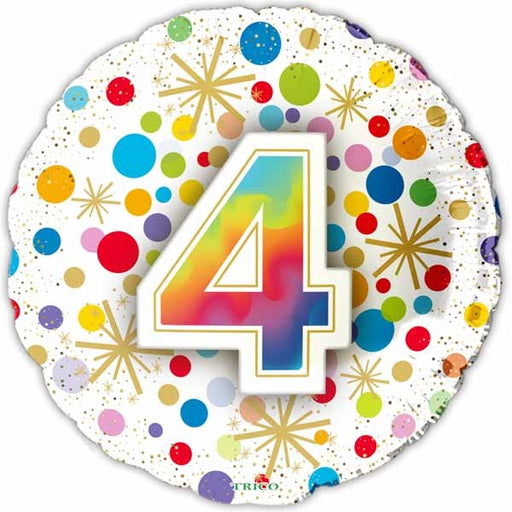 NUMBER BALLOONS "4" 18" 1/PKG