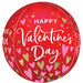16" Satin Heartfelt Elegance Valentine's Day Orbz Foil Balloon