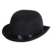 Black Satin Sleek Derby Hat