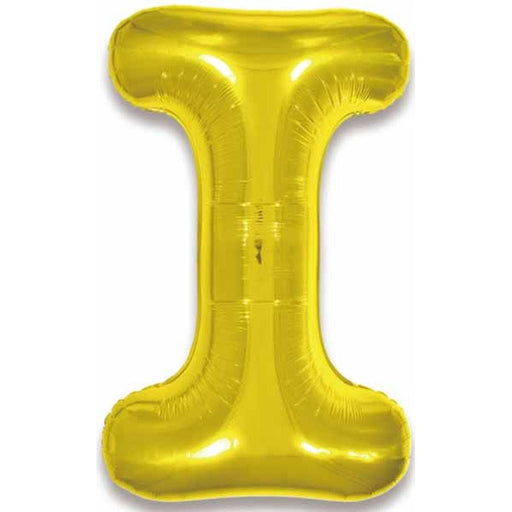 Gold Letter I Foil Balloon, 34 Inch