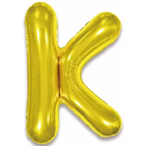 34-Inch Gold Letter K Foil Balloon