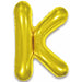 34-Inch Gold Letter K Foil Balloon