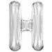 34-Inch Silver Letter H Foil Balloon