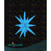 Decochamp 22-Inch Neon Blue Starburst Foil Balloon