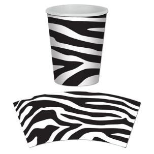Zebra Print 9 oz Party Cups, 8 Count