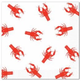 Crawfish 2-Ply Luncheon Napkins, 16 Count
