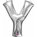 16-Inch Silver Letter Y Air-Fill Foil Balloon