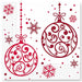 Red Christmas Ornament 3-Ply Luncheon Napkins, 20 Count