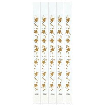 Gold Star Pattern Wristbands, 100 Pack