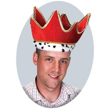 Red Adjustable Plush Royal Crown