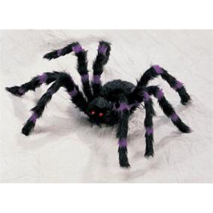 8" Purple/Black Spider 6/Ctn For Spooky Decorations.