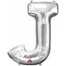 Silver Letter J 34 Inch Foil Balloon