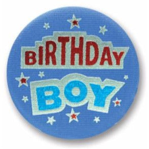 Birthday Boy Satin Button, 2 Inch