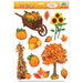 Fall Cling Stickers, 12 per Sheet