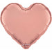 Prima Rose Gold 9-Inch Heart Foil Balloons, 6-Pack