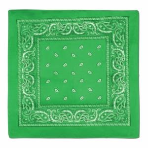 Green Western Bandana, 22 x 22 Inches