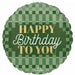 Stylish Sage Happy Birthday 18" Round Foil Balloon