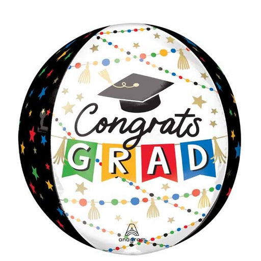 Grad Party Pom Pom 16-Inch Orbz Foil Balloon