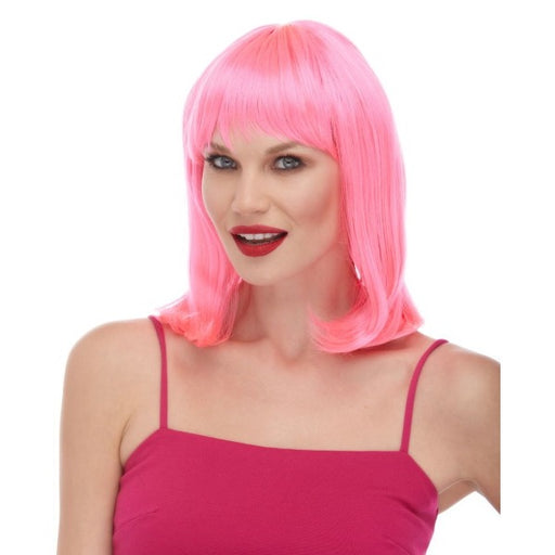 Hot Pink Doll Costume Wig