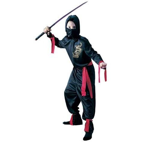 Black Ninja Child Costume, Large 12-14