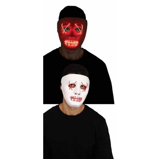 Masque blanc Illumo avec cordon rouge