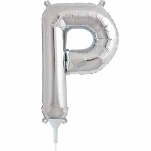 16 Inch Silver Letter P Balloon