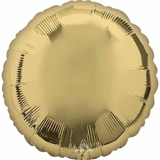 18-Inch White Gold Round Foil Balloon