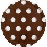 Brown Polka Dot 18-Inch Round Foil Balloon